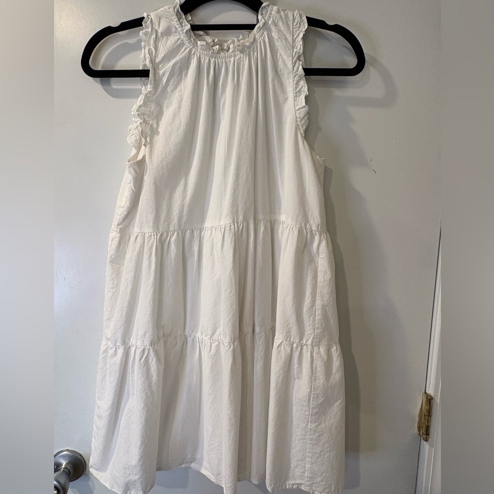 Copper Key White Tiered Ruffle Nap Dress XS Cottagecore Prairie Dress